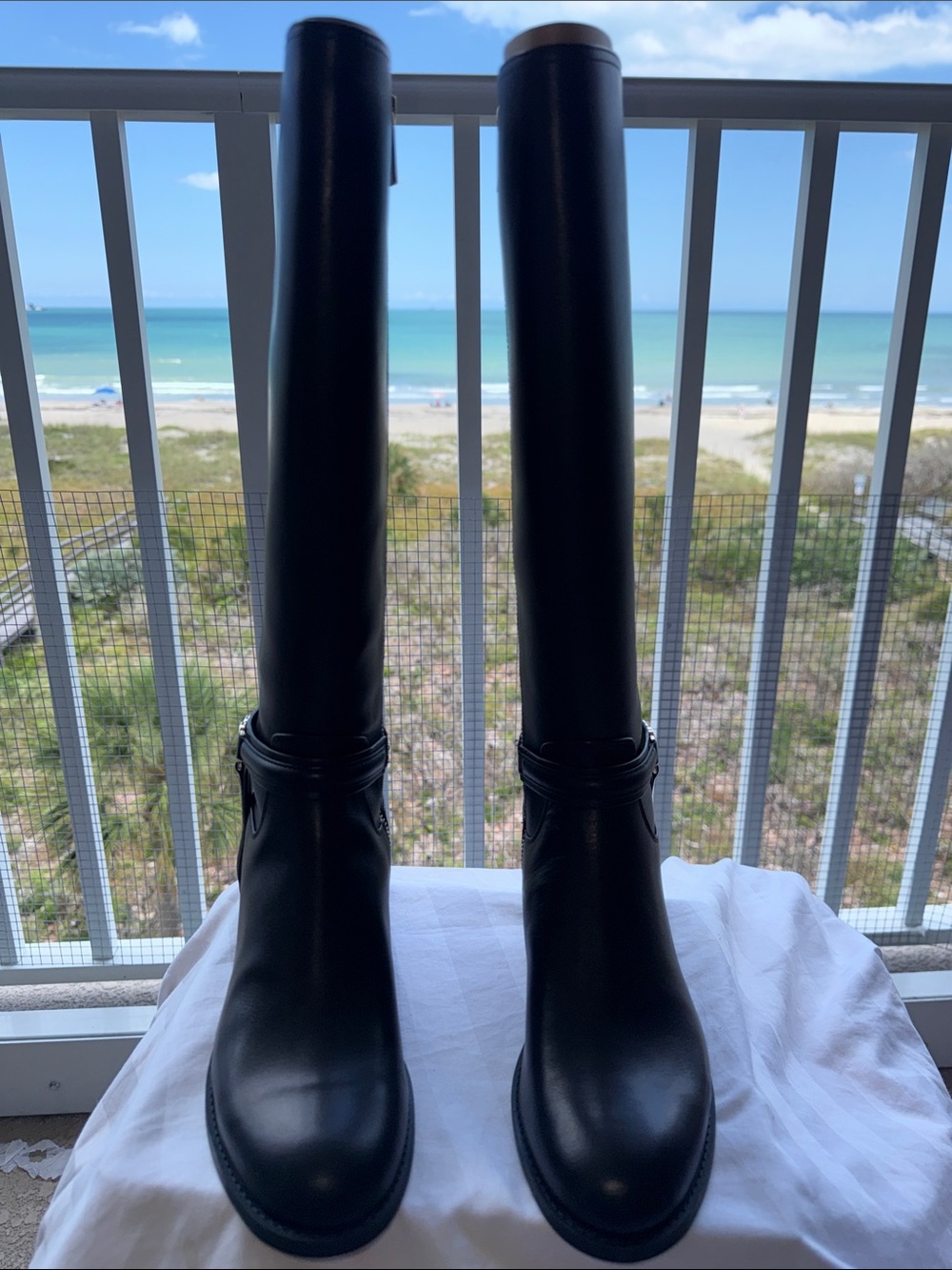 NWOT - in Box. Michael Kors “Mindy Keather boots in Black. Also Gold “MK” emblem